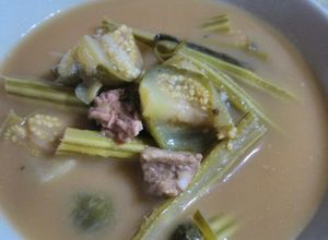 Foto resep Sayur asem tetelan sapi, klentang/kelor,terong apel