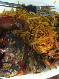 A picture of Abacha and ugba.