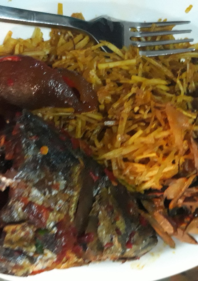 A picture of Abacha and ugba.