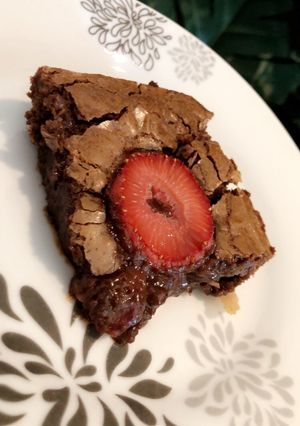 Une photo de Brownie fraise