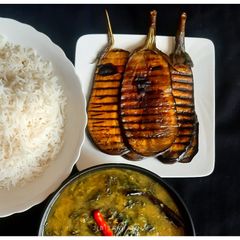 A picture of Grilled Eggplant / Aubergine/ Brinjal/ Baigan / Bhenta/ Begun.