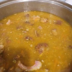 Smoked Veal and Split pea soup A picture of Smoked Veal and Split pea soup.