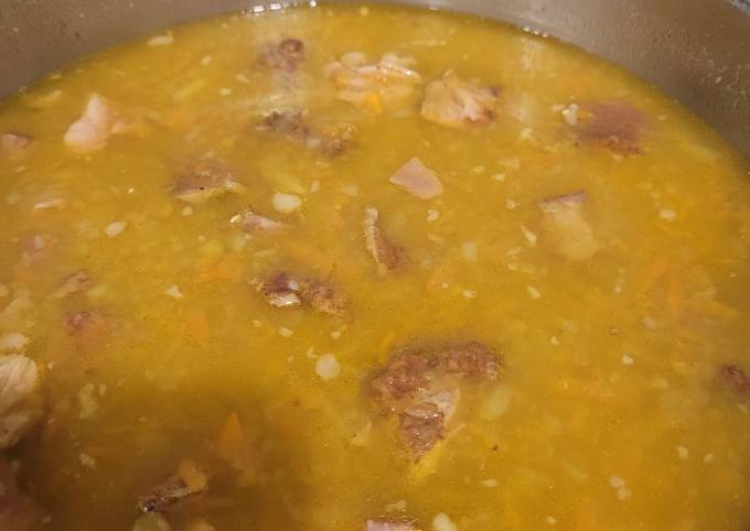 Smoked Veal and Split pea soup
