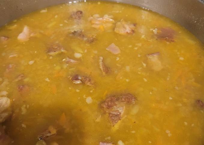 How to Make Super Quick Homemade Smoked Veal and Split pea soup