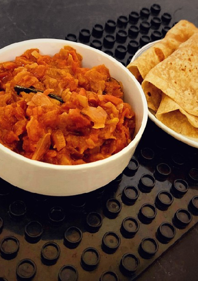 சப்பாத்தி சைடிஷ்,தக்காளி வெங்காய தொக்கு(onion tomato thokku recipe in tamil) செய்முறை முக்கிய புகைப்படம்