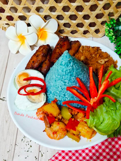 Foto resep Nasi Uduk Bunga Telang//Mini Tumpeng