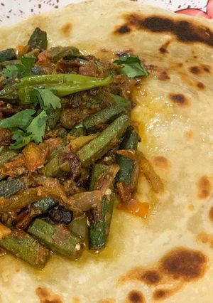 A picture of Fried Bhindi Masala.