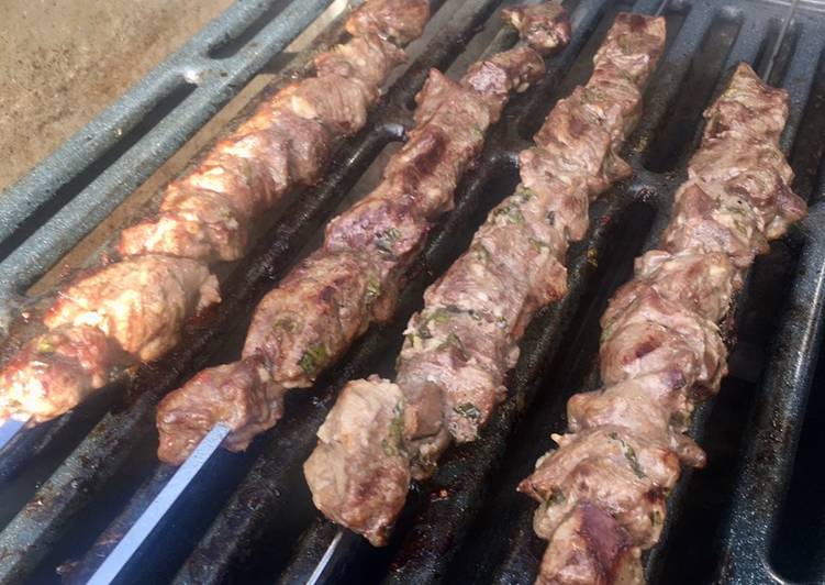 Simple Way to Prepare Super Quick Homemade Lamb &amp; Mint BBQ Skewers