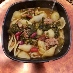Minestrone soup A picture of Minestrone soup.