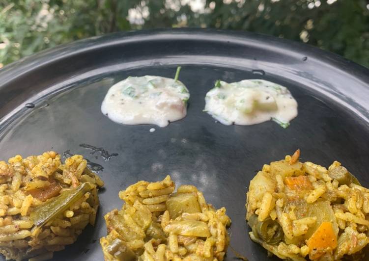 Palak veggie pulao