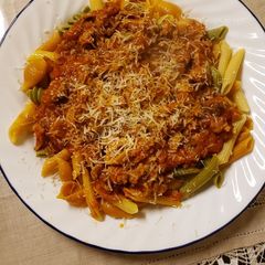 Pasta with vegetables A picture of Pasta with vegetables.