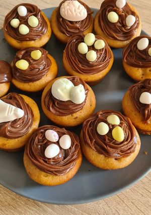 Une photo de Cupkakes chocolat et œufs de Pâques
