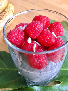 Hình của món 💚 Pudding Hạt Chia Rasberry.