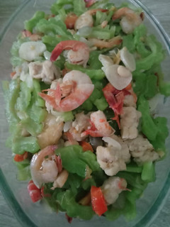 Foto resep Tumis pare udang tempe