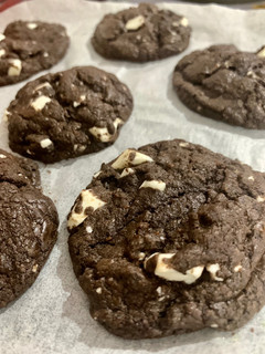 A picture of Soft & Chewy Chocolate Cookies.