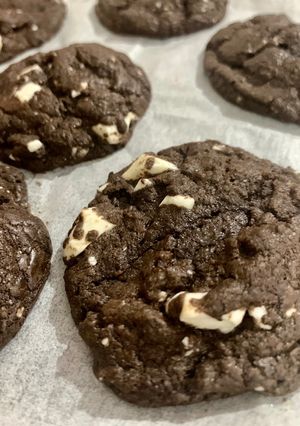 A picture of Soft & Chewy Chocolate Cookies.