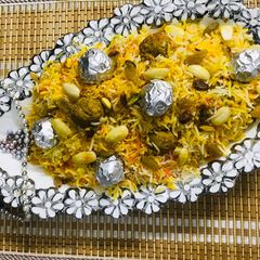 A picture of Moti polao(traditional)Eid special.