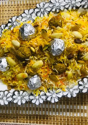 A picture of Moti polao(traditional)Eid special.