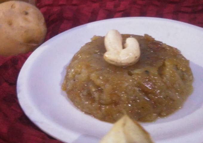 Delicious potato halwa