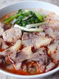 Bún Bò Nạm with Chả Quết (Vietnamese Beef Noodle Soup with Shrimp Paste and Pork Paste)