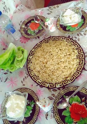 صورة لوصفة رز بالماش او بالعدس الاسمر