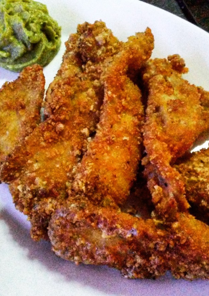Una foto de Pechuga de pollo rebozada sin pan rallado