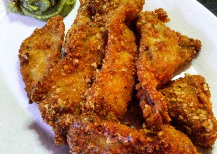 Pechuga de pollo rebozada sin pan rallado