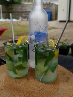 A picture of Mojito Cocktail with a twist.