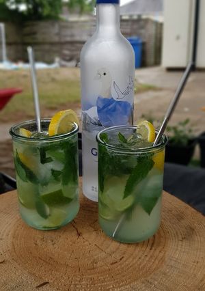 A picture of Mojito Cocktail with a twist.