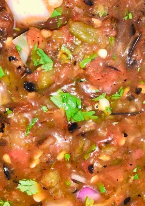 A picture of Auntie Dee-Dee's Fire Roasted Salsa.