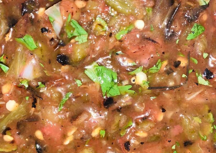 Steps to Make Ultimate Auntie Dee-Dee&#39;s Fire Roasted Salsa