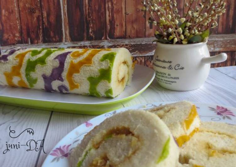 Cara Buat Bolu Gulung Kukus Batik *gluten-free &amp; pewarna alami Bahan Sederhana