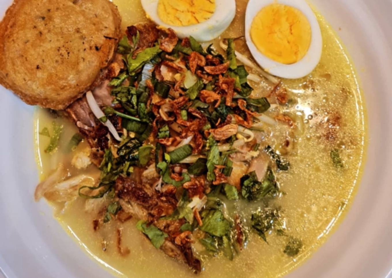 Soto ayam medan pake susu (tanpa santan)