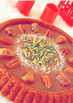صورة لوصفة كيكة التمر اللذيذه 😋