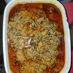 A picture of Egusi with ukazi.