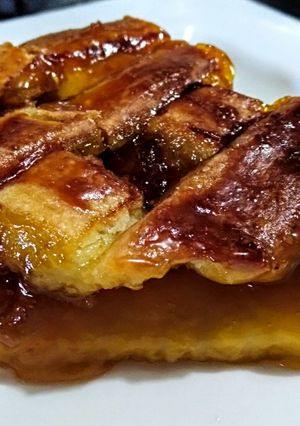 Una foto de PASTA FROLA Rellena de Melocotones🍑 en Almíbar...!
