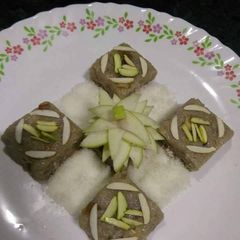 A picture of Guava and coconut barfi.
