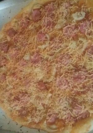 Foto resep Homemade pizza (no knead)