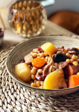 A picture of Easy Slow Cooker Cocido (Spanish Stew) in Crock Pot Chup Chup Matic.