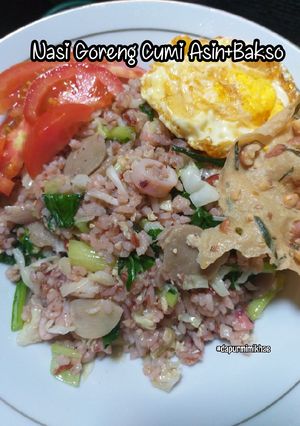 Foto resep 18. Nasi Goreng Cumi Asin+Bakso