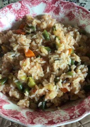 Una foto de Arroz con vegetales