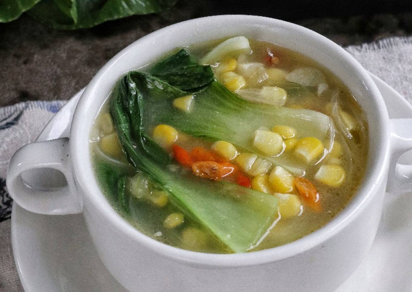 Resep Sup Jagung Pokcoy Anti Gagal