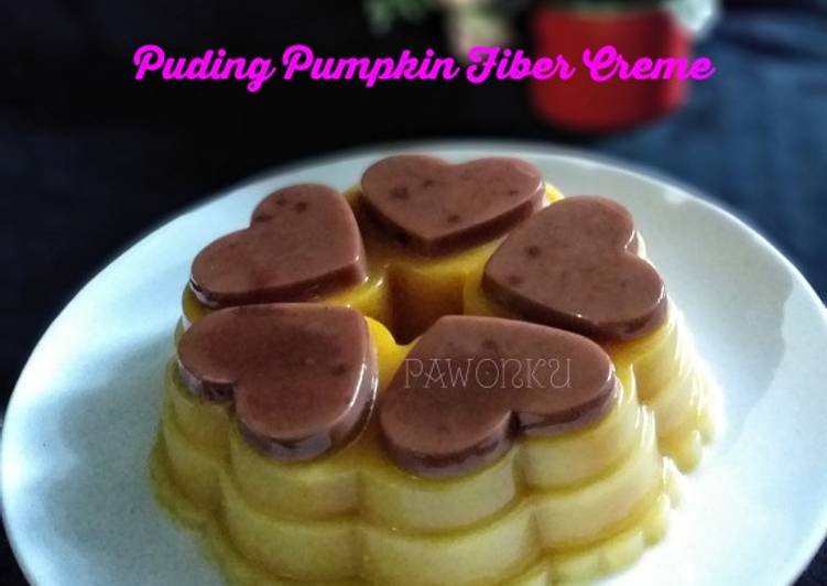 Langkah Mudah untuk Menyiapkan 312.Puding Pumpkin/Labu (Fiber Creme) Anti Gagal