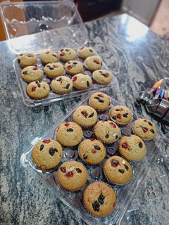 A picture of Fruity Almond Muffins.