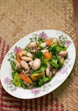 Gambar Sayur campur mix sotong nenek #minggukeempat