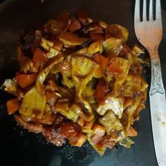 A picture of Farfalle masala pasta.