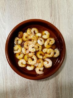 Una foto de Gambas al ajillo