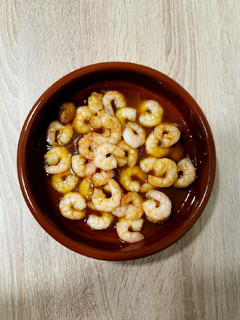 Una foto de Gambas al ajillo