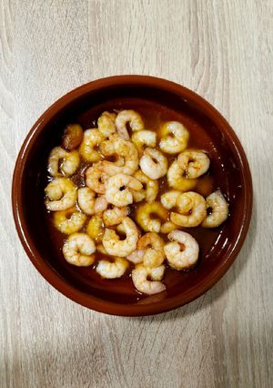 Una foto de Gambas al ajillo