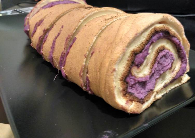 Simple Way to Prepare Award-winning Purple sweet potato roll cake